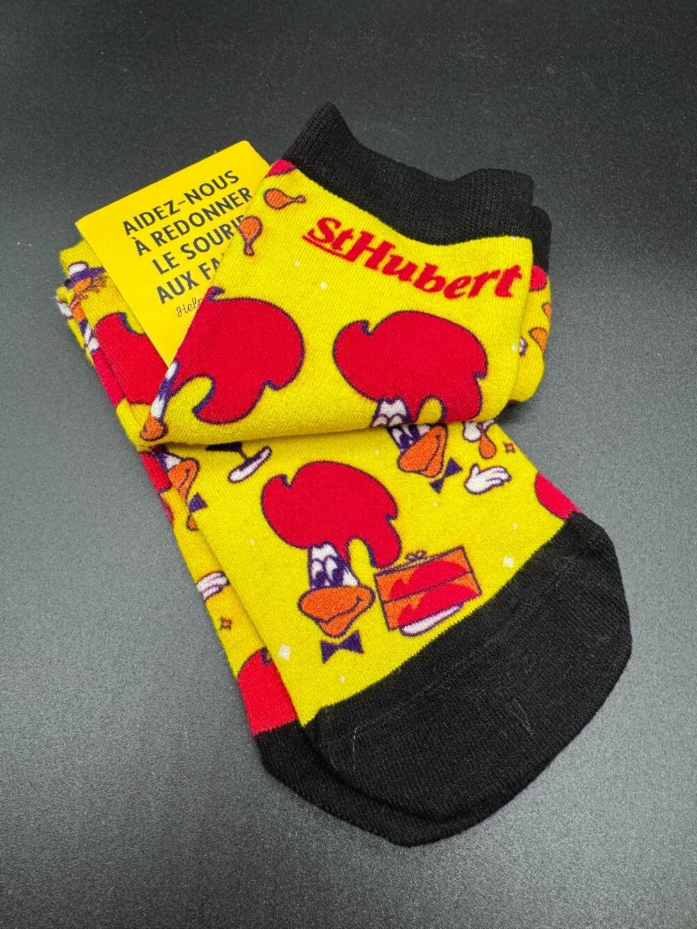 NEW Promotional Socks St-Hubert Restaurants size Large Collectible Rare